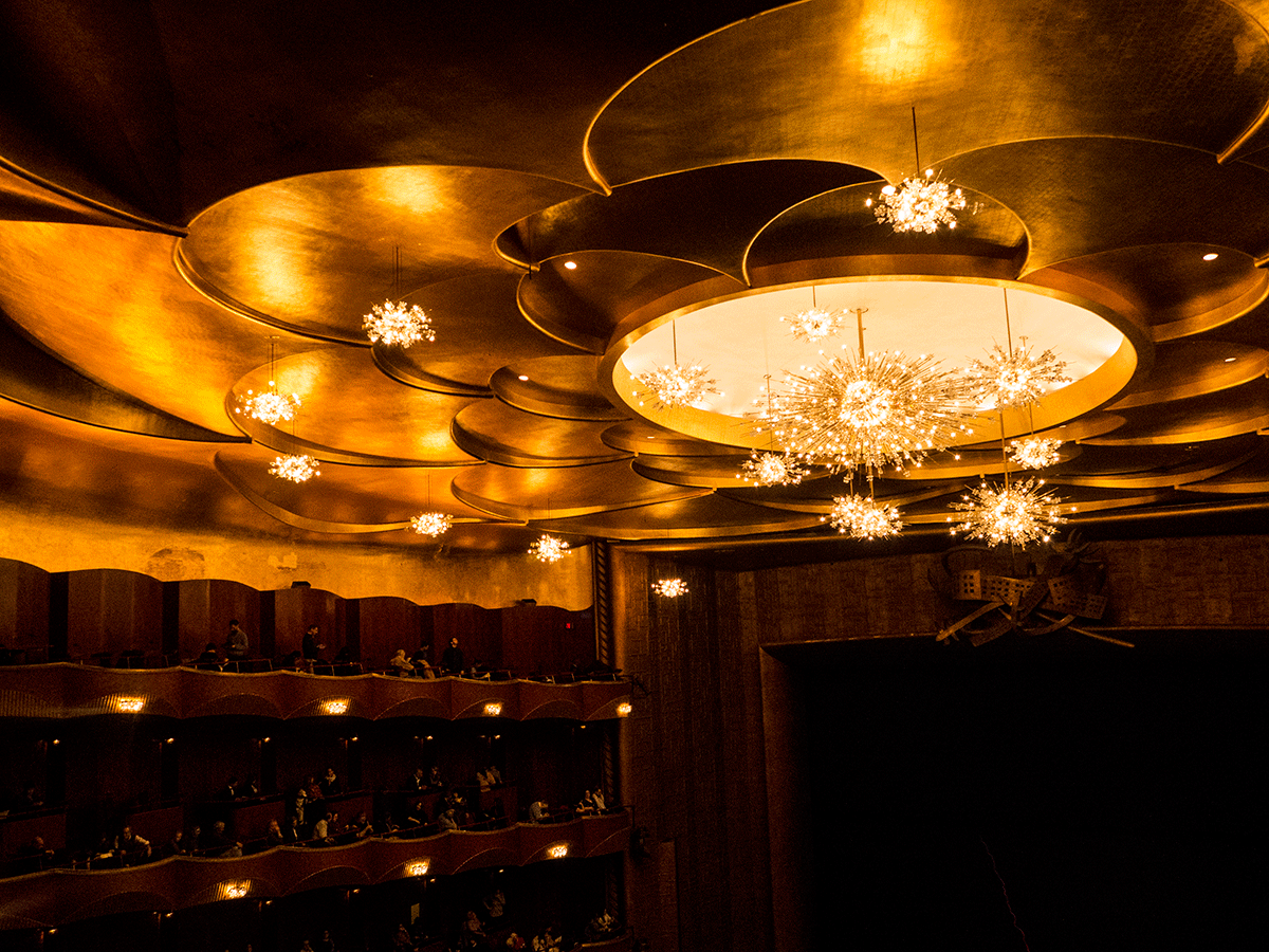 Gold Leaf Interiordesign The Gilded Auditorium Ceiling Of