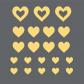 Temporary tattoos made with 24 karat gold - Hearts