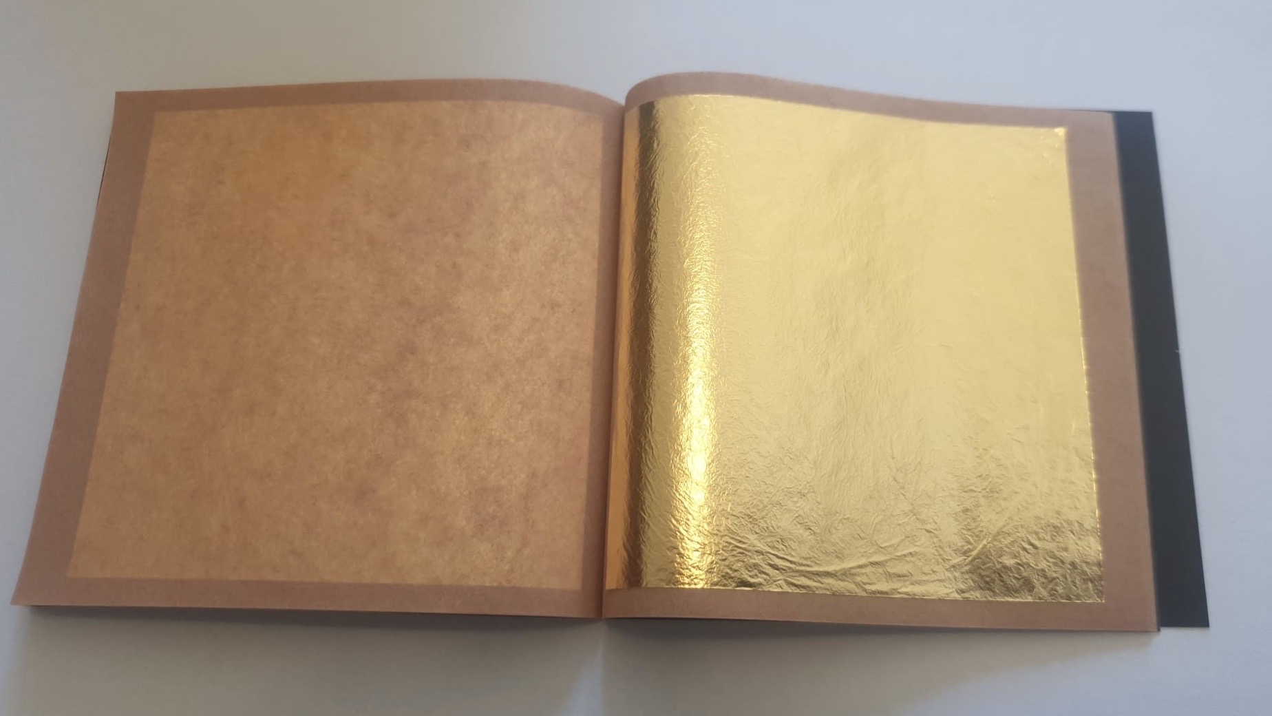 Feuilles d'or orangé 22 carats, 80 x 80mm - 25 feuilles d'or transfert 29043