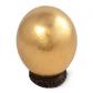 Goldenes Ei: Echtes Straussenei mit 24 karätigem Gold