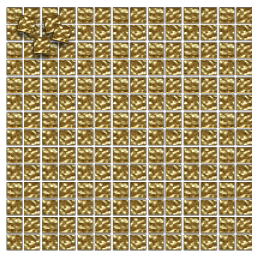 Mosaïques d'or ondulé, 200 pièces