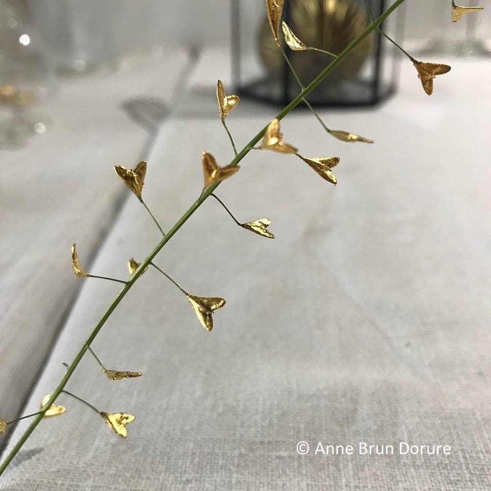 plants gilded Anne Brun Dorure